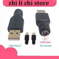 zhilizhi Store USB Male to 5.5mm x 2.1mm DC Female Power Converter Adapter Connector Charger Adapter Computer Accessories