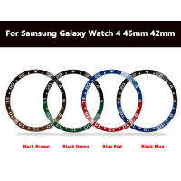 สำหรับ Samsung Galaxy Watch 4 46มม. 42มม. สองสีฝาโลหะเส้นขอบสมาร์ทวอทช์กาวกีฬากรอบกันกระแทกแหวน