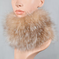 New Autumn Winter Lady Real Fox Fur Scarf Girls Warm Soft Knit Elastic Real Fox Fur Ring Headband Natural Fox Fur Shawl Scarves