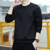 Sweatshirt Mens Long Sleeve Round Neck Pullover Sweatshirt Korean Fashion Casual Mens Top