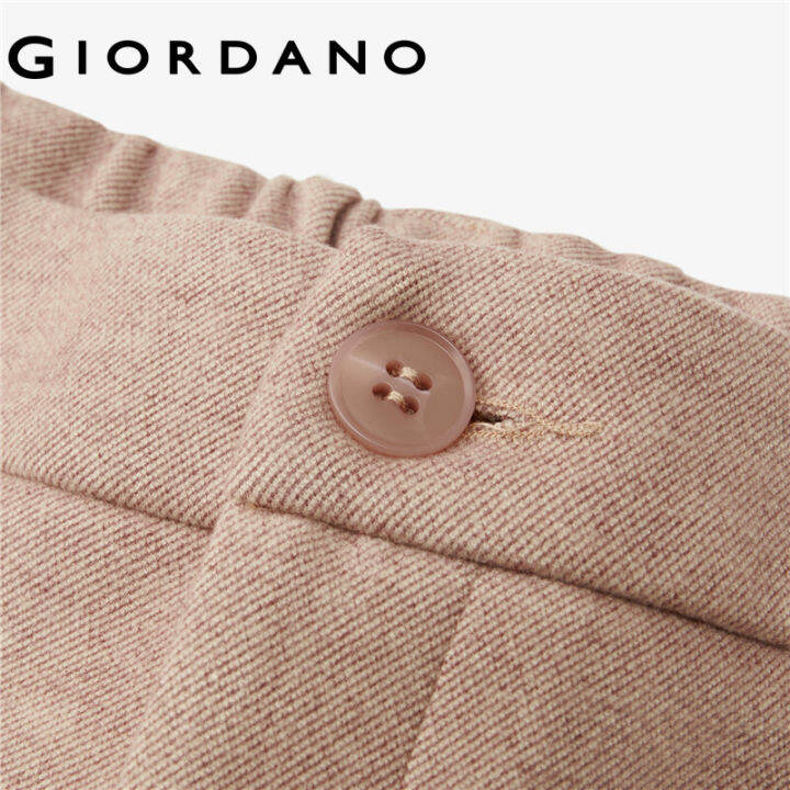 giordano-กางเกงขายาวผู้หญิง-กางเกงแฟชั่นผญ-ลุคทำงาน-free-shipping-18422002