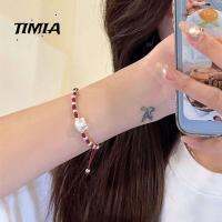 TIMIA ทันสมัยและทันสมัย หวานหวานแหววว การออกแบบเฉพาะ งานทำมือ คาวาอิ ของขวัญสำหรับเด็กผู้หญิง เครื่องประดับแฟชั่นเครื่องประดับ กำไลข้อมือผู้หญิง เชือกมือคู่ สร้อยข้อมือสไตล์เกาหลี กำไลข้อมือถัก