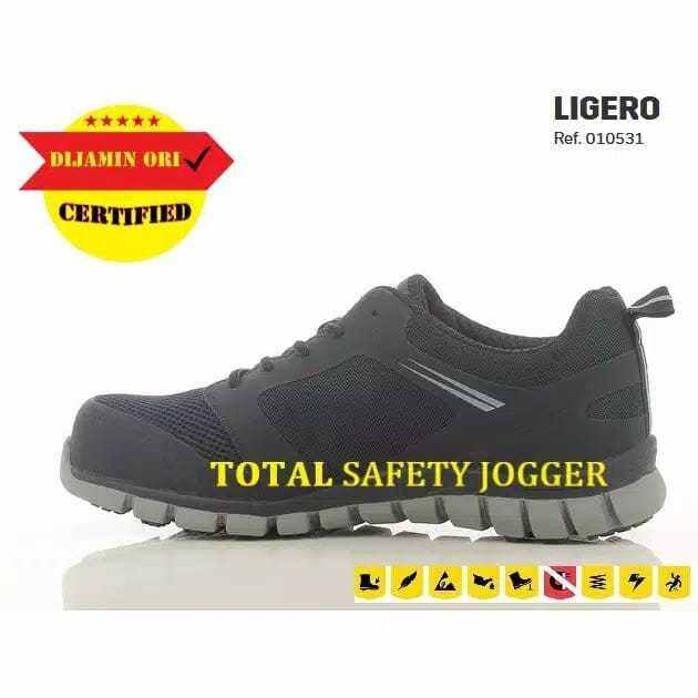 SEPATU SAFETY JOGGER LIGERO BLACK/HITAM S1P UK. 3645 Lazada Indonesia