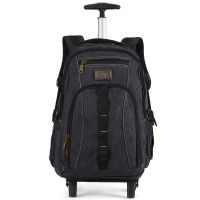 Men Travel canvas trolley bag Rolling Luggage backpack bags on wheels wheeled backpack for Business Cabin carry on suitcase