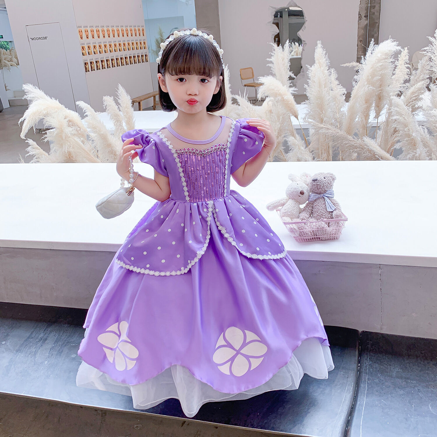 Toddler Baby Girl Princess Dress Sofia the First Birthday Party Cosplay Costume 