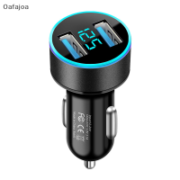 Oafajoa Metal Dual USB Car Charger 4.8A สำหรับโทรศัพท์ USB SOCKET ADAPTER อุปกรณ์เสริม AUTO