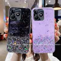 Phone Case เคส Realme C53 NFC 2023กากเพชรโปร่งใสมีสีสันเต็มไปด้วยดวงดาวบนท้องฟ้าเคสโทรศัพท์RealmeC53