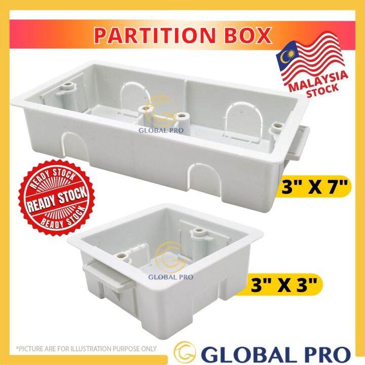 PVC 3”X 3”/3”X 7” Partition Box/Single Gang Partition Box For Electric