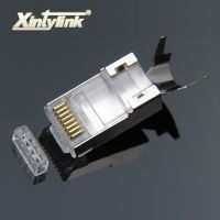 Xintylink ตัวเชื่อมต่อ Rj45 Cat7 Rj 45สายเคเบิลอีเทอร์เน็ตปลั๊ก Cat6a ตัวเชื่อมต่อเครือข่ายแบบ8p8c ป้องกัน Stp แจ็คตัวเชื่อมต่อเครือข่าย7แบบแยกส่วน10/50/100ชิ้น