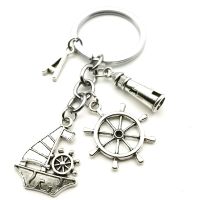 【DT】A-Z Letter Best Friend Helm Sailing Keychain Lighthouse Key Ring Key Chain Ladies Mens Jewelry hot