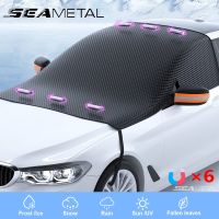 SEMAETAL Upgraded Windshield Cover Strong Magnet Snow Shield Waterproof Snowproof Car Cover Front Window Sun Shade Ice Shield