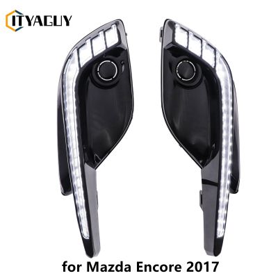 2ชิ้นสตรีมเมอร์ไฟเดย์ไลท์ไฟ DRL สำหรับ Mazda Axela 2017