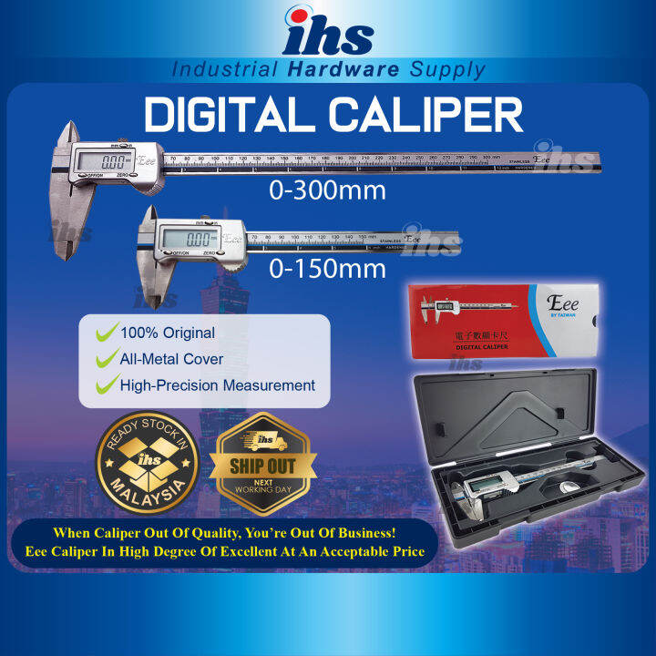 Digital Display Vernier Caliper 150mm / 300mm Stainless Steel Electronic Caliper Lazada