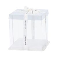 【Ready】? Building blocks dust cover snack gift box empty box packaging box transparent birthday cake packaging box