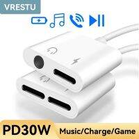 2 in 1 USB C to 3.5mm Headphone Jack Adapter PD Fast Charge Audio Aux Convertor for iPad Pro Samsung S23 22 Ultra Note 20 Huawei Adapters