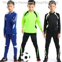 卐☽ Childrens football training uniforms long-sleeved boys football uniforms spring and autumn sports suit primary school students training uniforms leg pants