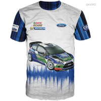 Tshirt (สต็อกเพียงพอ) 2023 NEW brand 3d new Ford. World Rally carคุณภาพสูง size:S-5XL