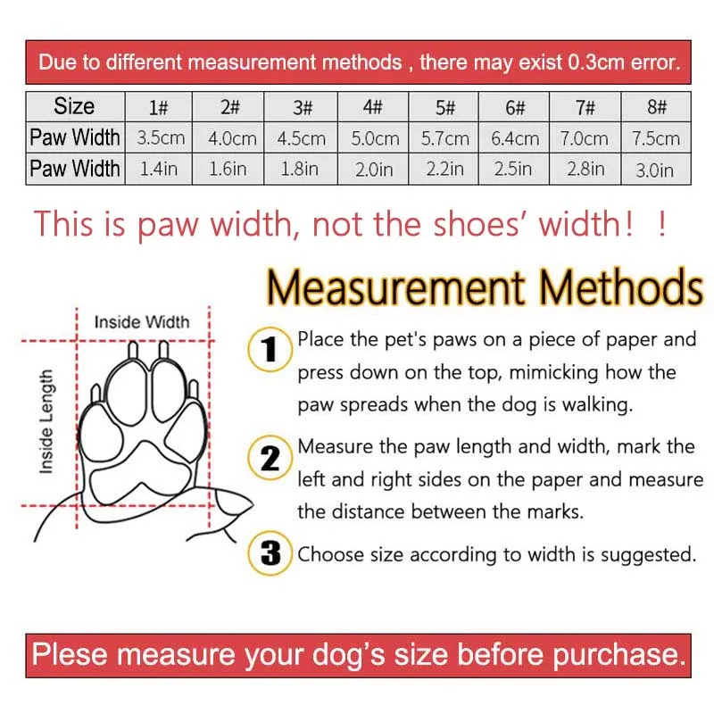 how do you measure a dogs shoe size