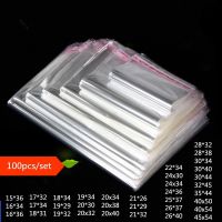 100 Piece Clear Garment Self Adhesive Bags Wedding Party Opp Gift Bag T Shirt And Clothes Magazine Books Packaging Plastic Bag