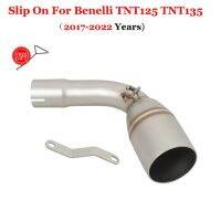 Slip-On สำหรับ Benelli Tnt125 Tnt135 2017-2022ระบบไอเสียเต็มรูปแบบด้านหน้ากลางท่อเชื่อมดัดแปลง Escpae Moto