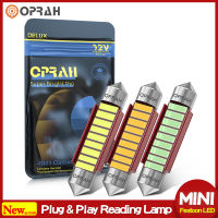 ✅Oprah 2ชิ้น C10W C5W หลอดไฟ LED Canbus 31มม. 36มม. 39มม. 41มม. สำหรับไฟเก๋งรถยนต์โคมไฟป้ายทะเบียนการอ่านรูปทรงกลมสีขาว12V สีฟ้าอบอุ่นสีขาว