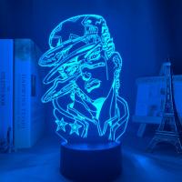 3d โคมไฟอะนิเมะผจญภัย JoJo Bizarre สำหรับห้องนอน Decor วันเกิดของขวัญมังงะ Jojo รูป Led Night Light Jotaro Kujo