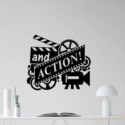 Action Movie Wall Decal Film Reel Cinema Home Theater Vinyl Sticker Decor Removable Art Mural For Bedroom Home Decoraiton 6892