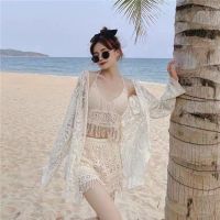 HOT14★Long Sleeve Three Piece Swimsuit Women Solid White Swimwear Open Back Monokini Ruffle Bathing Suit Push Up Off Shoulder Dropship