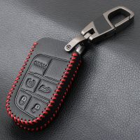 {Lili Car product} เคส Kunci Remote Mobil หนังแท้สำหรับที่ชาร์จ Dodge Dart Chrysler Jeep Durango Jeep Chrysler 300C เข็มทิศเชอโรกีที่ยิ่งใหญ่