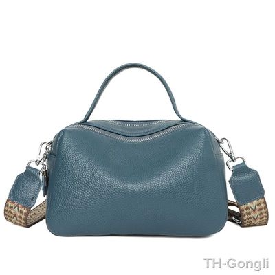 【hot】✼๑■  Luxury Soft Leather Handbag Fashion Shoulder Messenger Color Cowhide Tote Female Crossbody Sac