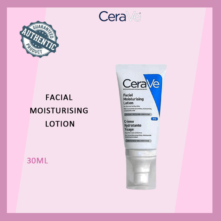 CeraVe PM Facial Moisturizing Lotion 52ml with Nicotinamide, Repair and