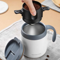 【2023】Stainless Steel Double Layer Drip Coffee Filter Dripper Foldable Portable Stand Coffee Cup Set Coffee Maker Coffee Appliances