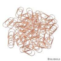 (12) 100pcs Klip Penjepit Kertas Bentuk Hati Bahan Metal