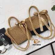 HCMTÚI CÓI NƠ HỒNG PHONG CÁCH VINTAGE TÚI CÓI ĐEO VAI ĐI BIỂN