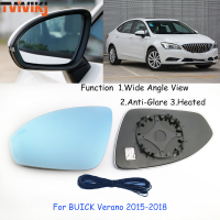 YVIKJ ด้านข้างกระจกมองหลังเลนส์แก้วสีฟ้าสำหรับ BUICK Verano 2015-2018มุมมองมุมกว้างป้องกันแสงสะท้อนกระจกประตูปีก