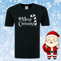 เสื้อยืดผ้าฝ้ายเสื้อยืดผ้าฝ้าย เสื้อยืดคริสต์มาส[CHRISTMAS NO.18 ] MERRY CHRISTMAS SHIRT/ CHRISTMAS T SHIRT / T-SHIRT / BAJU CHRISTMAS