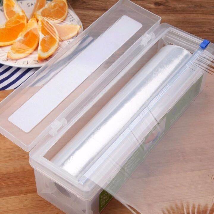 Plastic wrap roll comes with cutting plastic wrap cutting box cutter