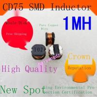 2023 ☆ 5ชิ้น2.2MH CD75-1MH 3MH เหนี่ยวนำไฟฟ้า SMD SMD7850