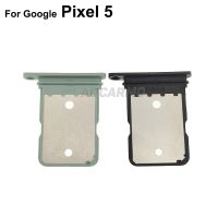 Aocarmo สีดำสำหรับ Google Pixel 5ถาดใส่ซิมการ์ดที่ใส่สล็อตซิมเปลี่ยนชิ้นส่วน2023Hot