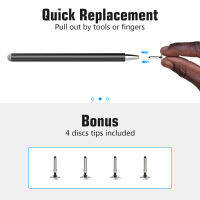 ปากกา Stylus 2แพ็คสำหรับดินสอ ความไวสูง &amp; Fine Point Universal การเขียนปากกา Capacitive สำหรับ Proair