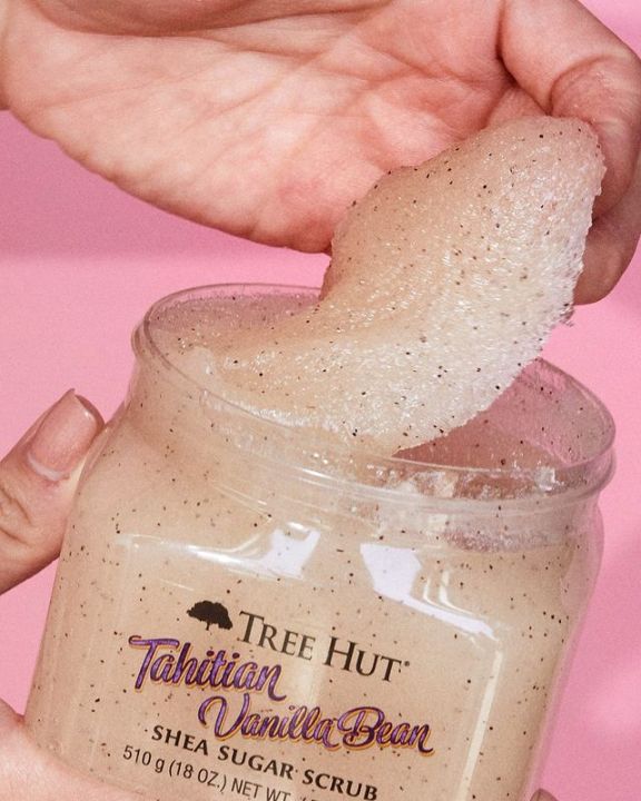 tree-hut-tahitian-vanilla-bean-shea-sugar-scrub-ทรีฮัท-ทาฮิเชียน-วานิลลา-บีน-เชีย-ชูการ์-สครับ-510g