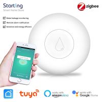 【LZ】▨❅  Tuya zigbee detector de vazamento de água sensor de inundação de água alarme vida inteligente app monitoramento remoto funciona com alexa casa do google