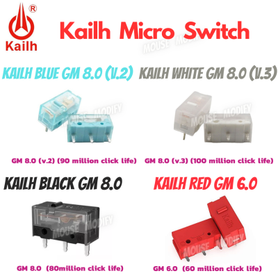 ✨พร้อมส่งด่วน จากไทย✨สวิตซ์คลิกเมาส์ Kailh GM2.0  GM6.0 GM8.0  GM BLUE8.0(v.2)  GM WHITE 8.0(v.3 ) Mouse Micro Switch