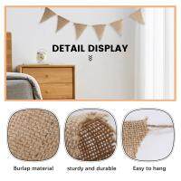 3.7M Rustic Jute Hessian Burlap Lace Bunting Shabby Chic Wedding Banner