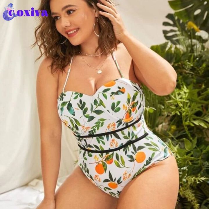 coxiva Swimsuit Female Summer Plus Size L-4XL 2023 New and Oversized One Piece Conservative Bikini Slim Sexy Triangle Swimsuit for Women Beach Resort Beach | Lazada