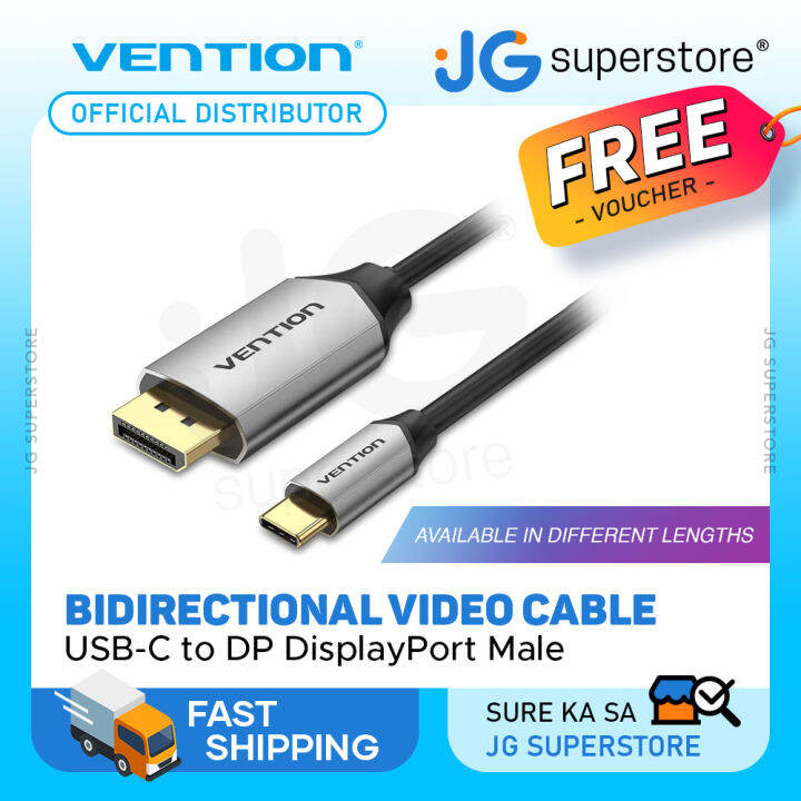 Vention 4K UHD 60Hz USBC to DP DisplayPort Male to Male Cable with