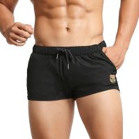 Mens Casual Shorts Pocket Casual Mini Boxer Shorts Mesh Inside Summer Fitness Sports Gym Sweatpants Breathable Beach Shorts 2XL