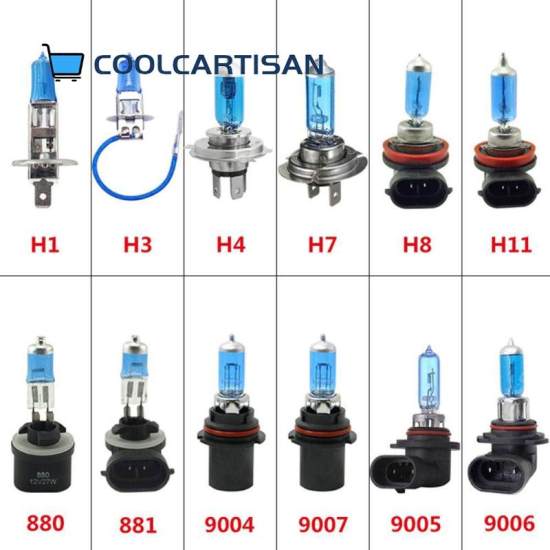 Bóng đèn pha ô tô halogen công suất cao 12v màu trắng h1 h3 h4 9006 9007 vv - ảnh sản phẩm 1