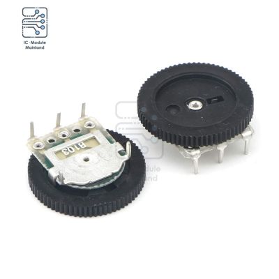 10PCS/Lot B103 10K Ohm 3 Pins Dial Wheel Potentiometer Audio Stereo Volume Gear Switch Control for Radio MP3 MP4 Player Guitar Bass Accessories