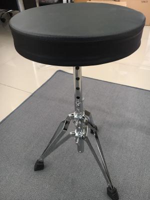 เก้าอี้กลอง Drum Stool ทรงกลม ขาโครเมี่ยม (สีดำ)